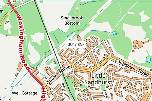 GU47 8NF map - OS VectorMap District (Ordnance Survey)