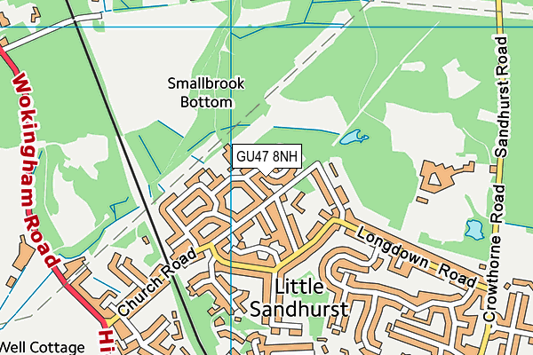 GU47 8NH map - OS VectorMap District (Ordnance Survey)