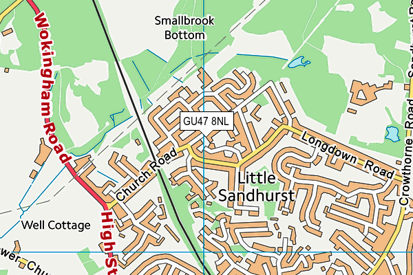 GU47 8NL map - OS VectorMap District (Ordnance Survey)