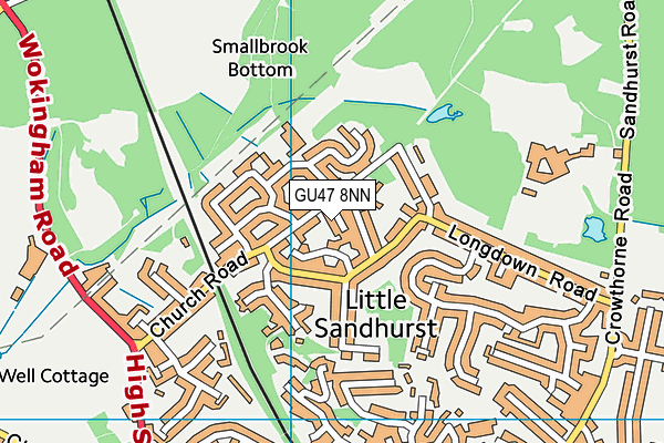 GU47 8NN map - OS VectorMap District (Ordnance Survey)