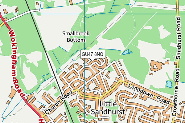 New Scotland Hill Primary School map (GU47 8NQ) - OS VectorMap District (Ordnance Survey)
