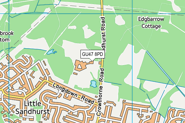 GU47 8PD map - OS VectorMap District (Ordnance Survey)