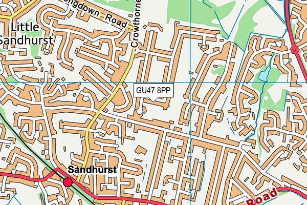 GU47 8PP map - OS VectorMap District (Ordnance Survey)