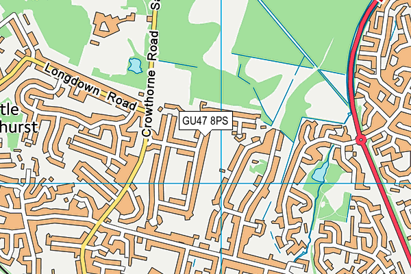 GU47 8PS map - OS VectorMap District (Ordnance Survey)