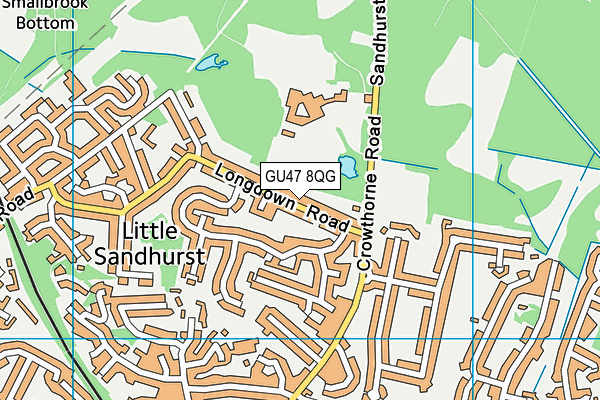 GU47 8QG map - OS VectorMap District (Ordnance Survey)