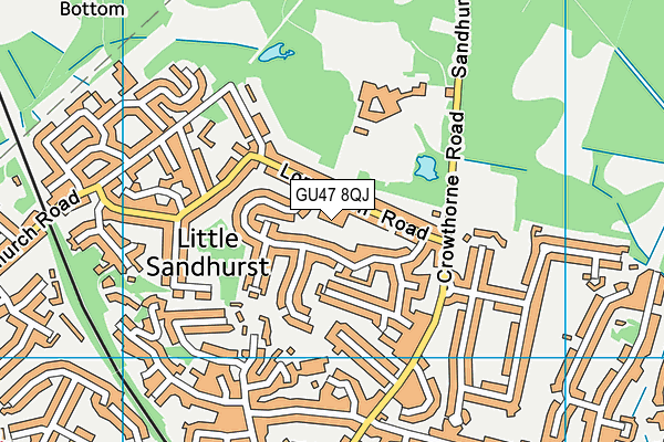 GU47 8QJ map - OS VectorMap District (Ordnance Survey)