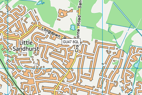 GU47 8QL map - OS VectorMap District (Ordnance Survey)