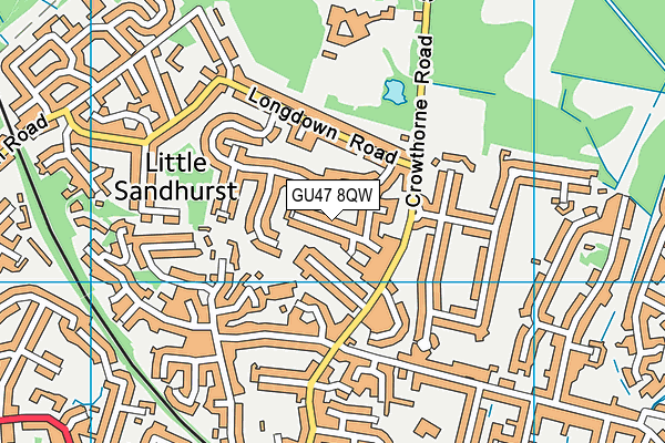 GU47 8QW map - OS VectorMap District (Ordnance Survey)