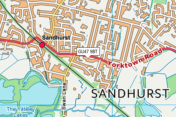 Map of PAPA JOHNS PIZZA (SANDHURST) LIMITED at district scale