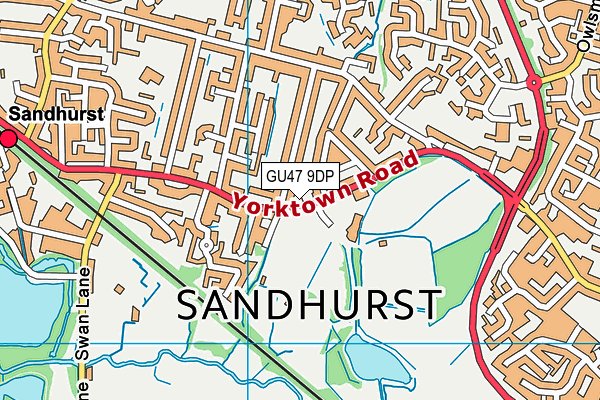 GU47 9DP map - OS VectorMap District (Ordnance Survey)