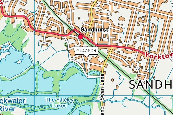 GU47 9DR map - OS VectorMap District (Ordnance Survey)