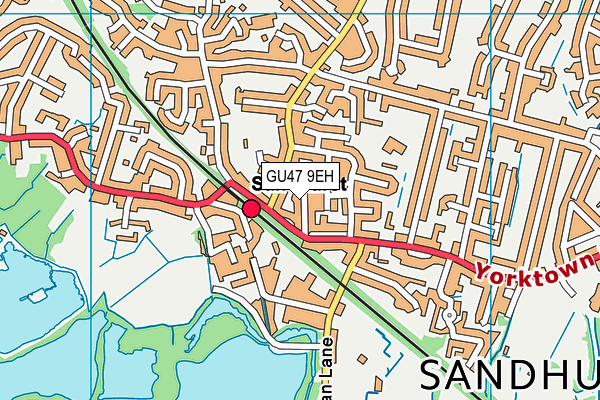 GU47 9EH map - OS VectorMap District (Ordnance Survey)