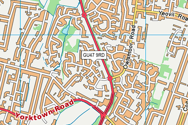 GU47 9RD map - OS VectorMap District (Ordnance Survey)