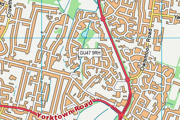 GU47 9RH map - OS VectorMap District (Ordnance Survey)