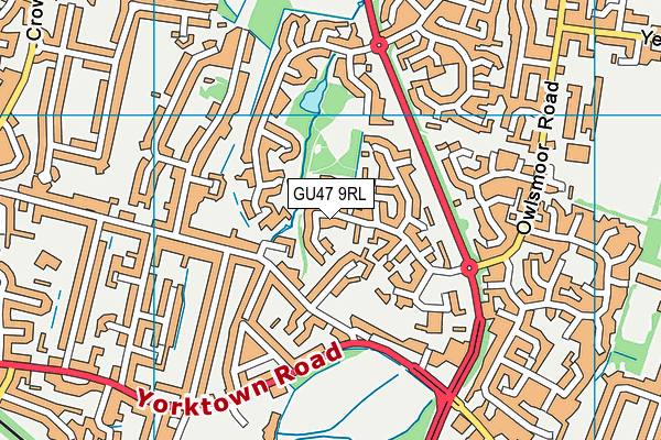 GU47 9RL map - OS VectorMap District (Ordnance Survey)