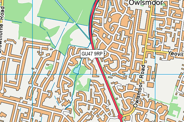 GU47 9RP map - OS VectorMap District (Ordnance Survey)