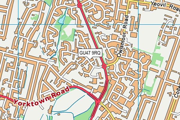 GU47 9RQ map - OS VectorMap District (Ordnance Survey)