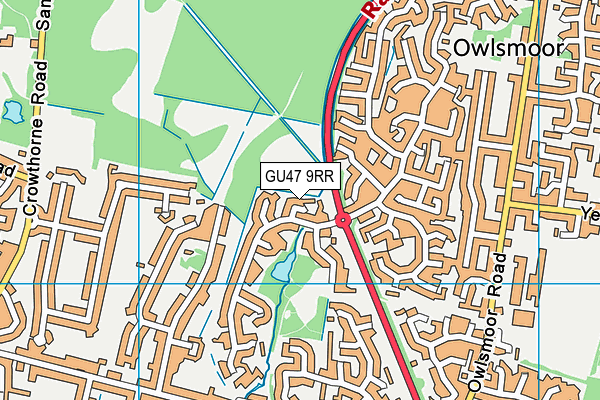 GU47 9RR map - OS VectorMap District (Ordnance Survey)