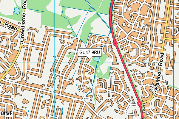 GU47 9RU map - OS VectorMap District (Ordnance Survey)