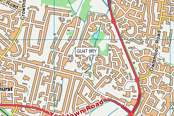 GU47 9RY map - OS VectorMap District (Ordnance Survey)