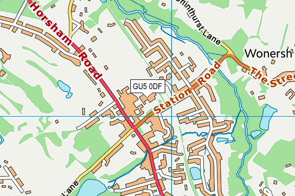 St Catherine's School map (GU5 0DF) - OS VectorMap District (Ordnance Survey)
