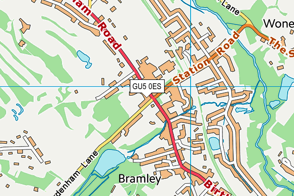 GU5 0ES map - OS VectorMap District (Ordnance Survey)