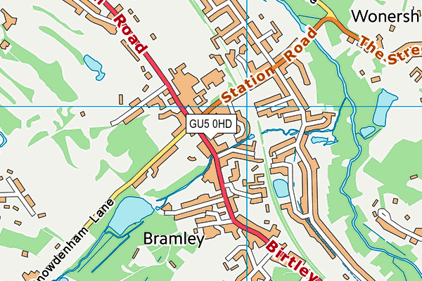 GU5 0HD map - OS VectorMap District (Ordnance Survey)