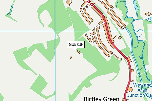 GU5 0JF map - OS VectorMap District (Ordnance Survey)