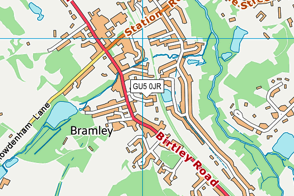 GU5 0JR map - OS VectorMap District (Ordnance Survey)