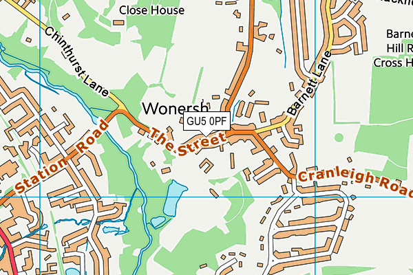 Map of WONERSH INTERIORS LTD at district scale