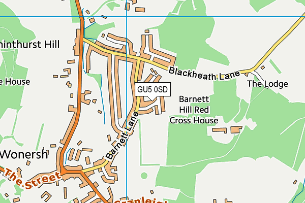 Map of GODALMING ROOFING LTD at district scale