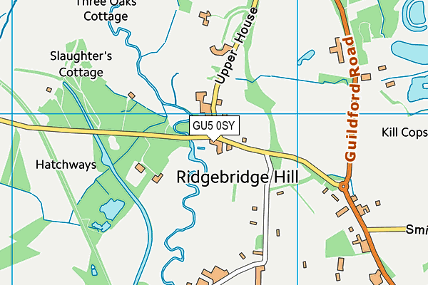 GU5 0SY map - OS VectorMap District (Ordnance Survey)