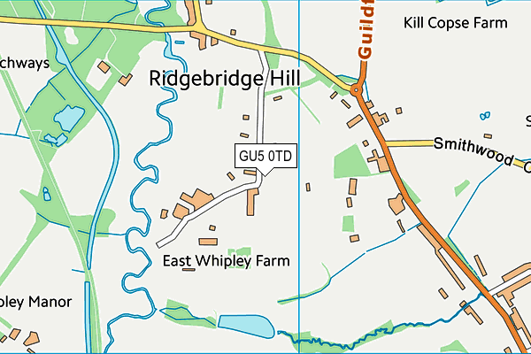 GU5 0TD map - OS VectorMap District (Ordnance Survey)