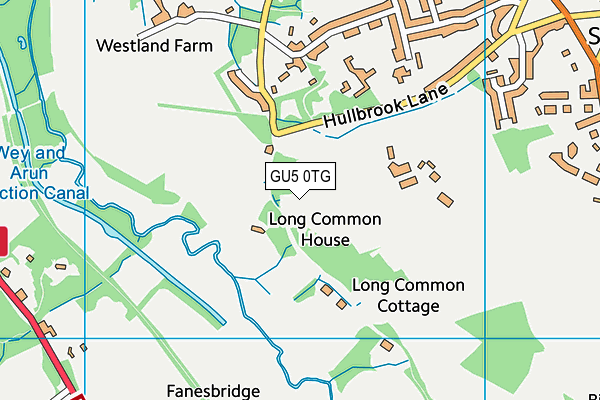 GU5 0TG map - OS VectorMap District (Ordnance Survey)