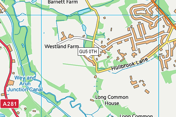 GU5 0TH map - OS VectorMap District (Ordnance Survey)