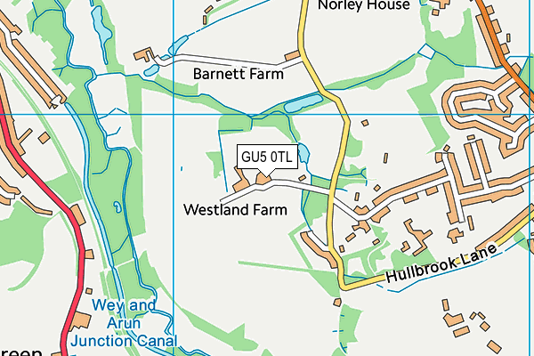 Elysian, Shamley Green map (GU5 0TL) - OS VectorMap District (Ordnance Survey)