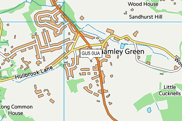 Shamley Green Cricket Club map (GU5 0UA) - OS VectorMap District (Ordnance Survey)
