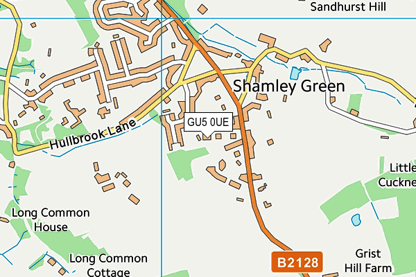 GU5 0UE map - OS VectorMap District (Ordnance Survey)