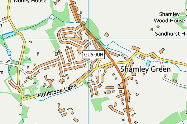 GU5 0UH map - OS VectorMap District (Ordnance Survey)