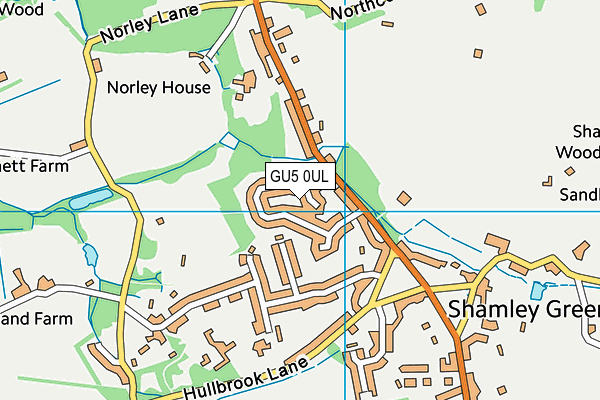 GU5 0UL map - OS VectorMap District (Ordnance Survey)
