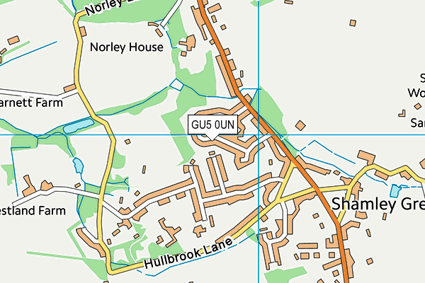 GU5 0UN map - OS VectorMap District (Ordnance Survey)