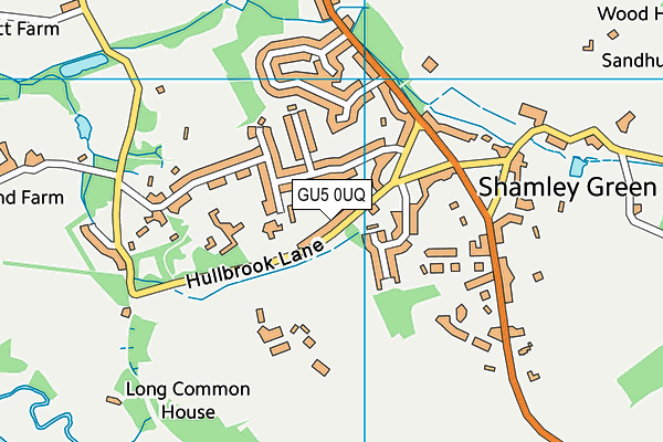 GU5 0UQ map - OS VectorMap District (Ordnance Survey)