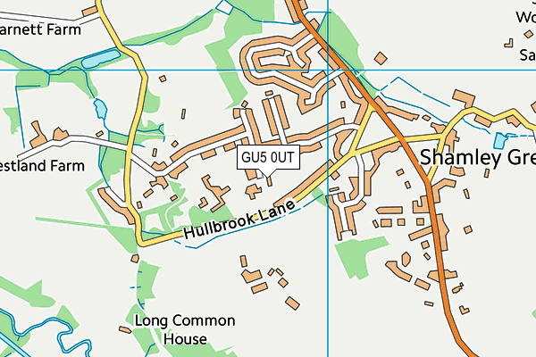 GU5 0UT map - OS VectorMap District (Ordnance Survey)