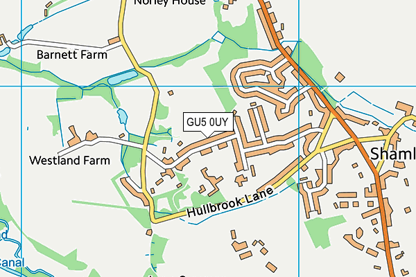 GU5 0UY map - OS VectorMap District (Ordnance Survey)