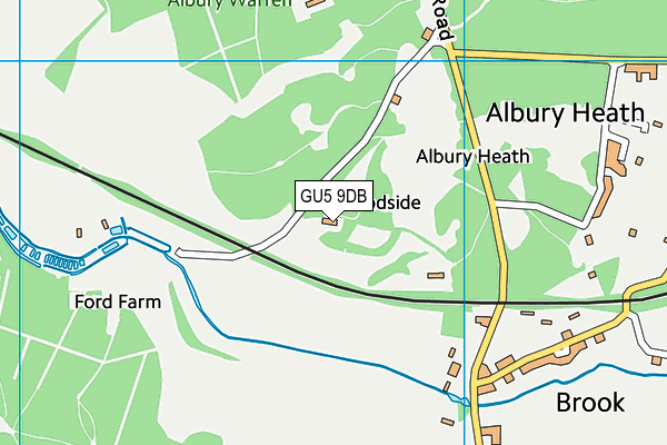 Albury Sports Club map (GU5 9DB) - OS VectorMap District (Ordnance Survey)