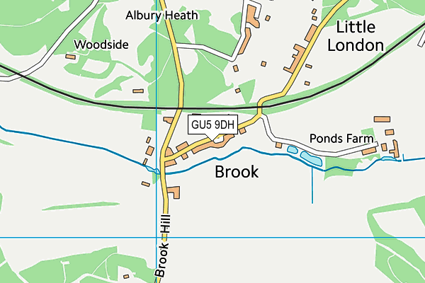 GU5 9DH map - OS VectorMap District (Ordnance Survey)