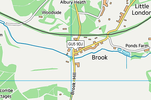 GU5 9DJ map - OS VectorMap District (Ordnance Survey)