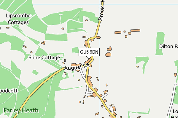 GU5 9DN map - OS VectorMap District (Ordnance Survey)