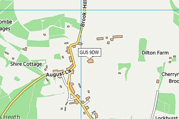 GU5 9DW map - OS VectorMap District (Ordnance Survey)