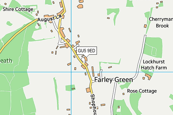 GU5 9ED map - OS VectorMap District (Ordnance Survey)